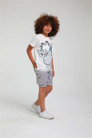 Jack Lions Erkek Çocuk Pamuklu Garfield Tshirt-12842-beyaz Beyaz
