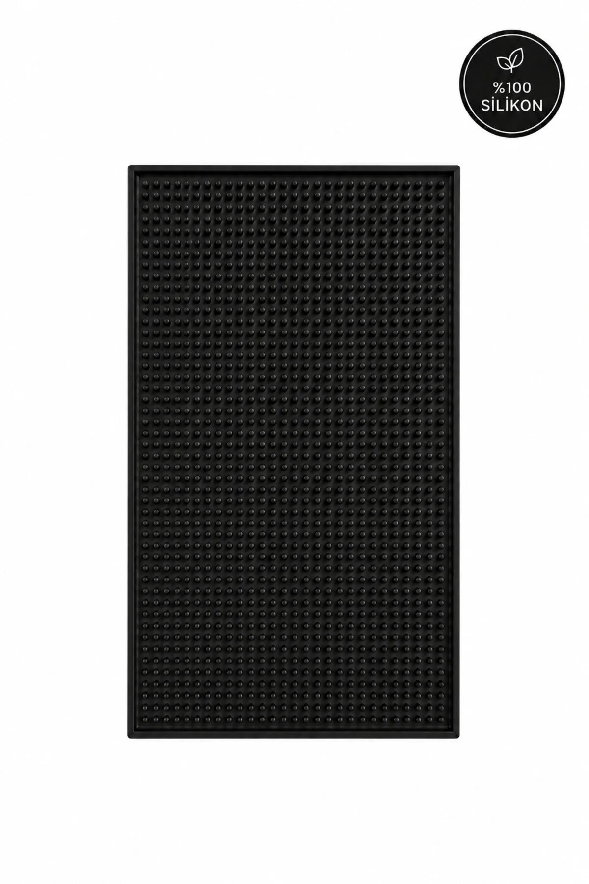 Bar Mat 45x30 %100 Silikon Kaymaz Tezgah Koruyucu Mutfak / Bar Siyah