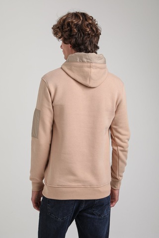 Kapüşonlu Bej Slim Fit Hoodie 23fwm64061 BEJ Bej