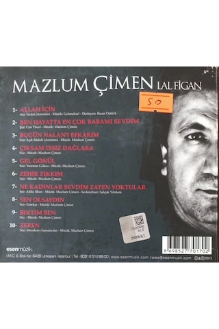 Plak Değildir Cd Dir Cd Mazlum Çimen Lal Figan Cd