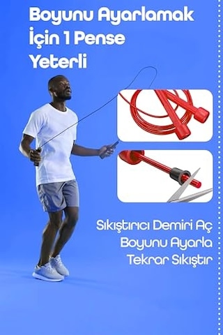 Basic Atlama İpi Uzunluk Ayarlanabilir Atlama Sekme İpi Jump Rope 515
