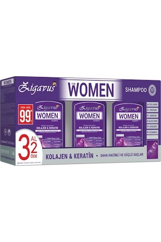 Zigavus Women Kolajen & Keratin Şampuan 3 x 300 ML