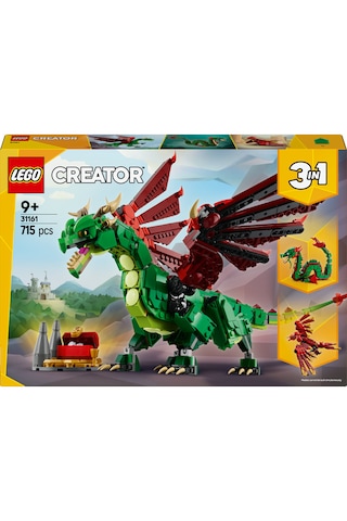 LEGO® Creator 3’ü 1 Arada Orta Çağ Ejderhası 31161 - 9 Yaş ve Üzeri Çocuklar için Yaratıcı Oyuncak Yapım Seti (715 Parça)