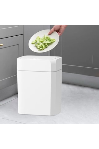 Homyl Akıllı Atık Kutusu Taşınabilir Restoran Büyük 16l Beyaz