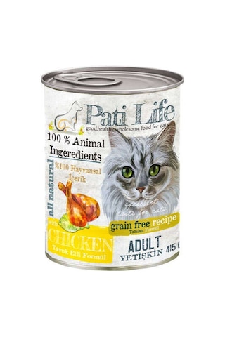 Pati Life Tavuklu Konserve Yetişkin Kedi Maması 24 x 415 G Pati Life Tavuklu Konserve Yetişkin Kedi Maması 24 x 415 G