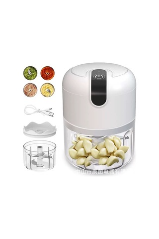 Jian Fan Sarımsak Püresi Artefakt Elektrikli Sarımsak Kardırıcı Beyaz