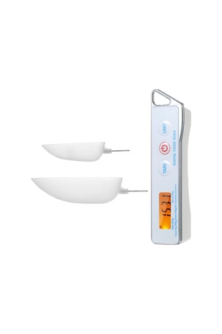 Fortunelane 0.05g-500g Beyaz Dijital Tartı Kaşık, 30ml+80ml Bölmeli Kolluklar, Fd-1 Pil Yok, Mutfak/pişirme İçin Beyaz