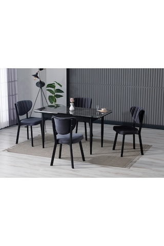 Alba Metal Kelebek Masa Takımı Gri