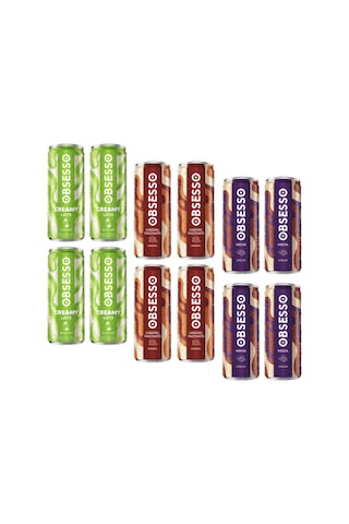 Obsesso Creamy Antep-caramel Macchiato-mocha Soğuk Kahve 12 Li Karma Paket Hazır