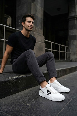 Dark Seer Ds Midas Beyaz Siyah Erkek Sneaker Günlük Spor Ayakkkabı Beyaz - Siyah