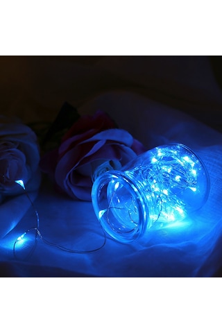 Gajeena Usb Kumandalı Led Bakır Tel Işık Zinciri - 6 Metre Mavi, Düşük Gerilim, Su Geçirmez, Esnek Tasarım Mavi