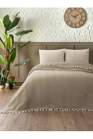 Battaniye Pamuk Miren 180x200 Cm Hardal