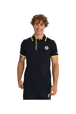 Fenerium Fenerbahçe Lisanslı Erkek Tribün Çubuklu Detaylı Polo T-shirt Uv Kutu Hediyeli Lacivert - Beyaz