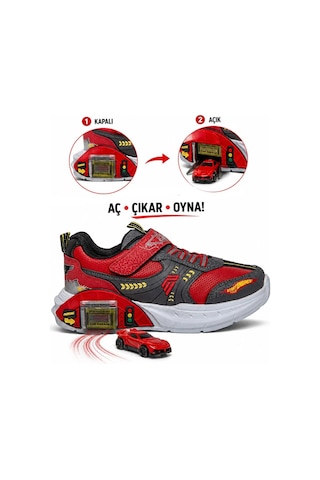 Tuğba Ortopedi 065 Erkek Çocuk Car Garage Sneaker Kırmızı
