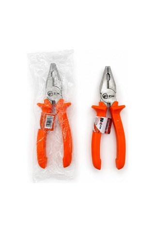Bısso Bba-00107 Saplı 180mm 7'' Cr-v Pense Siyah Turuncu - 6'li Paket