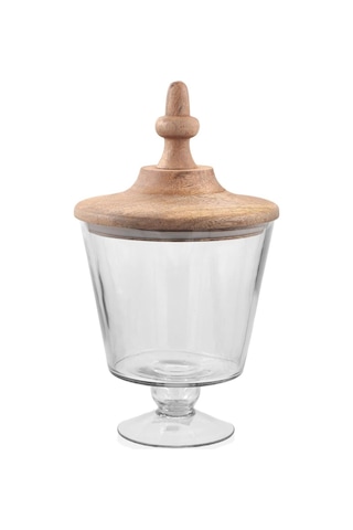 The Mia Madera Ayaklı Kurabiye Kavanozu 33x19x19 Cm