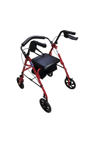 Rolatör 4 Tekerlekli Yürüteç 130 KG Taşıma Kapasiteli