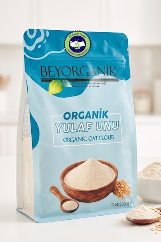 Organik Tam Yulaf Unu 350 G %100 Yerli Yulaf