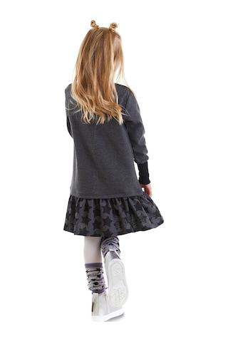 Denokids Mshb&g Yıldızlı Unicorn Antrasit Kız Çocuk Elbise Çok Renkli