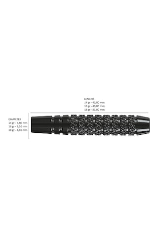 Harrows Black Arrow Knurled Soft Tip Darts 18