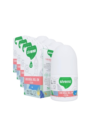 Tr 100 Doğal Roll-on Teen Genç Kız Deodorant Ter Kokusu Önleyici Bitkisel Lekesiz Vegan 50 Ml 4 Paketi