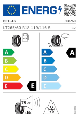 Petlas 265/60R18 119/116S Lre Rwl Peaklander A/T Yaz Lastiği 2025