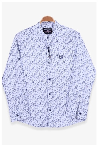 Erkek Çocuk Gömlek Çiçek Desenli Beyaz (8-14 Yaş) (546543176)