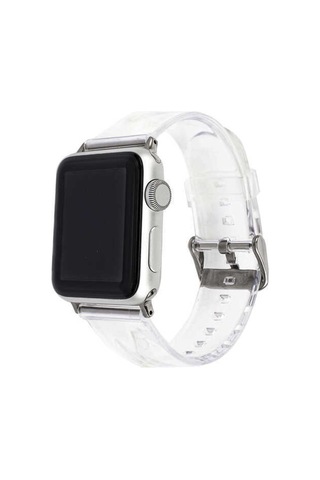 Apple Uyumlu Watch 38mm Krd-13 Şeffaf Silikon Kordon