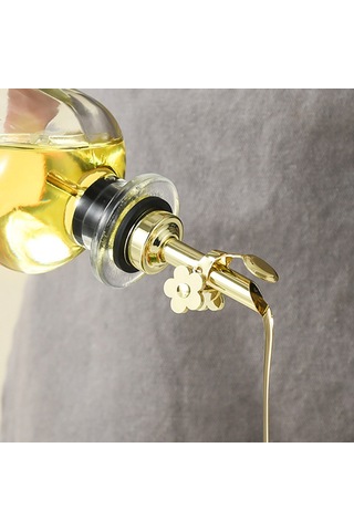 Zeytinyağı Dispenser Spout Kendinden Kapanış Zeytinyağı Dispenser Likör Şişeleri İçin Spout Yağ Şişeleri Sirke Black
