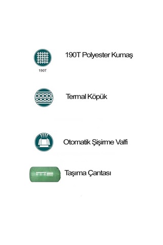 Pavillo 68058 Easy Inflate Şişme Mat 180 50 2,5cm Standart-standart 1122-29749 Çok Renkli