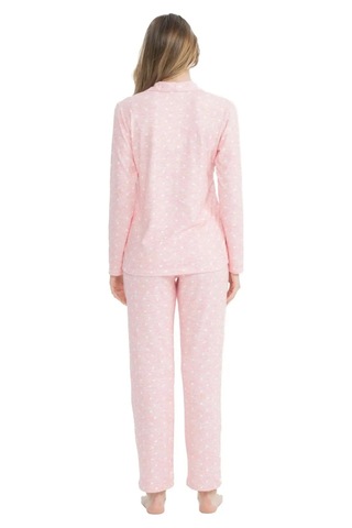 U.s. Polo Assn. Kadın Boydan Patlı Uzun Kollu Pijama Takımı PEMBE