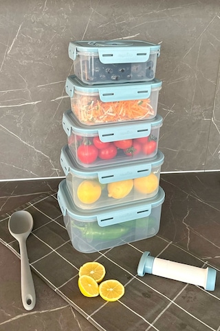 Seoul Taze Ürün Saklama Kabı 5'li Set Çok Renkli