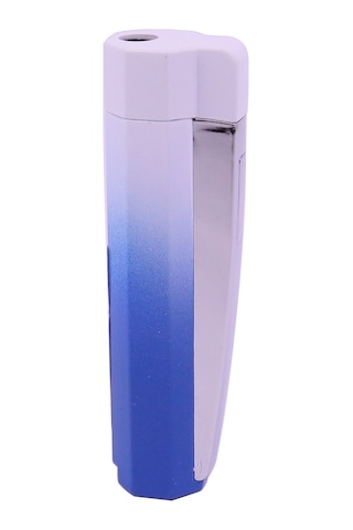 Metal Tek Torch Jet Alev Puro Çakmağı - Beyaz/lacivert Beyaz