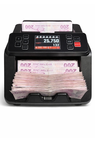 Sesli Karışık Para Sayma Makinesi Mıx 80, Tl Ve Euro Karışık Sayım - Dolar Adet Sayım Müşteri Ekranı
