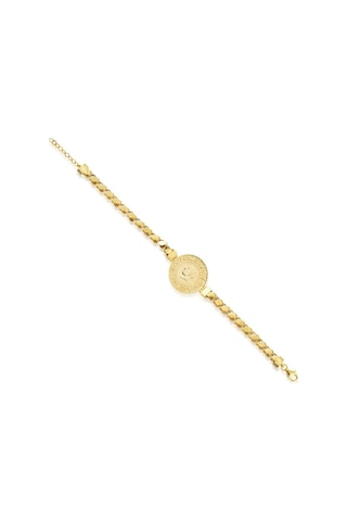 Yarım Altın Bileklik Ziynet Pullu Zincirli