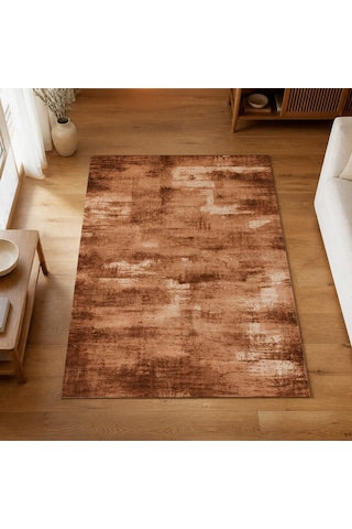 Kartela Halı Vintage Halı Kaymaz Taban Makinede Yıkanabilir Halı Bakır - 200 X 300 Cm