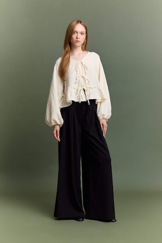 Defacto Wide Leg Krep Pantolon G1467ax25aubk81 Siyah