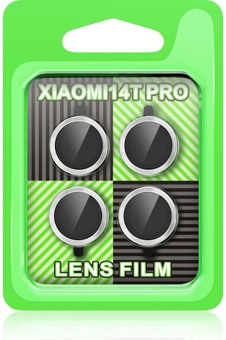 Xiaomi Mi 14t Pro Raze Metal Kamera Lens - Gümüş Renkli