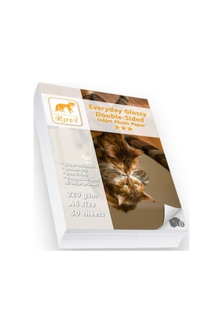Rovi Everyday Parlak Çift Taraflı Fotoğraf Kağıdı 220Gsm 50Yp A6 Rovi Everyday Parlak Çift Taraflı Fotoğraf Kağıdı 220Gsm 50Yp A6