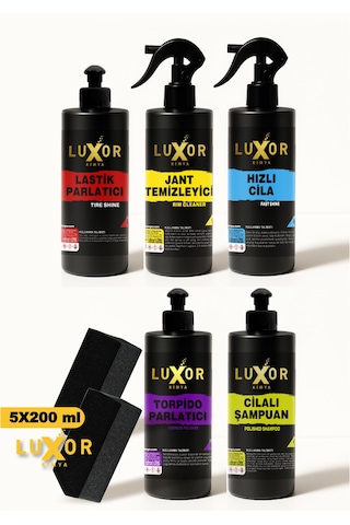 Luxor Kimya 200ml 5'li Oto Bakım Seti Oto Yıkama Seti