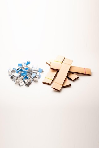 Ahşap Mum Fitili + Yapışkanlı Sehpa - 50 Adet 30mm X 150mm X 0,5mm Diğer