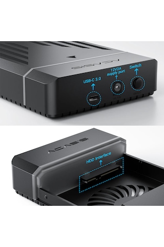 Acasis EC5351C 2.5/3.5" 24TB SATA,6Gbps Disk Kutusu