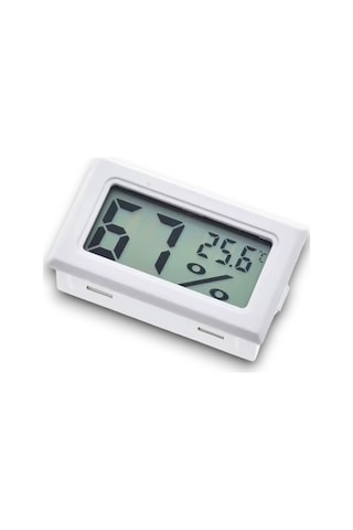 Mini Lcd Dijital Elektronik Beyaz Termometre Higrometre Sıcaklık Nem Ölçer Kablosuz