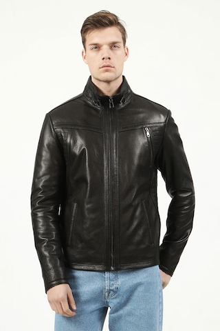 Dericlub Sdx2020 Jumbo Gerçek Deri Erkek Mont Siyah