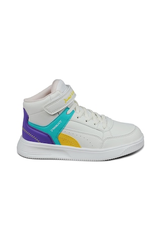 Jump 29185 Cırtlı Yüksek Bilekli Bej - Sarı Üniseks Çocuk Sneaker Günlük Spor Ayakkabı