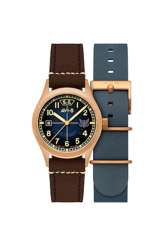 Avı-8 Flyboy Eagle Squadron Automatic Bronze 85th Limited Edition Altın