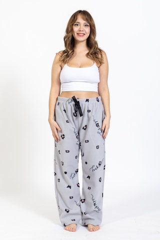 Kadın Polar Kışlık Eşofman Alt Waynap Polar Alt- Gri