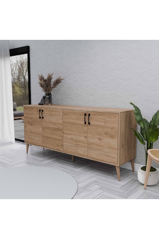 1674 Hera ( Ahşap Ayaklı ) Modern Konsol Sepet 180 CM