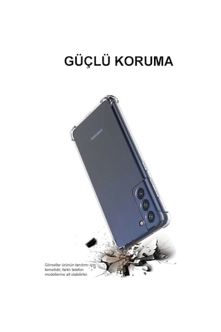 Oppo A74 Kılıf Kamera Korumalı Antishock Köşe Korumalı Şeffaf Silikon Kapak