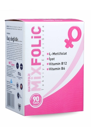 Mixfolic Takviye Edici Gıda 90 Tablet